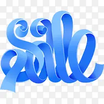 矢量蓝色丝带促销-空若网 矢量蓝色丝带促销-空若网