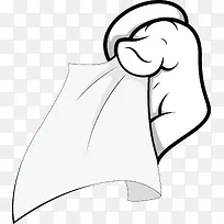 扯餐巾纸的手png图-空若网 扯餐巾纸的手png图-空若网