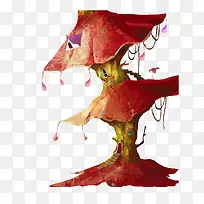 红色卡通小屋魔幻韩国可爱-空若网 红色卡通小屋魔幻韩国可爱-空若网