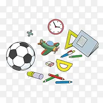 卡通手绘学习文具-空若网 卡通手绘学习文具-空若网