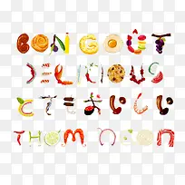 食物英文字型-空若网 食物英文字型-空若网