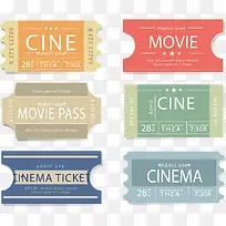 纸质电影票矢量图-空若网 纸质电影票矢量图-空若网