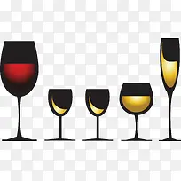 酒杯高脚杯矮脚杯矢量素材-空若网 酒杯高脚杯矮脚杯矢量素材-空若网