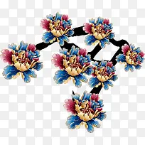 七夕海报花朵树枝效果-空若网 七夕海报花朵树枝效果-空若网