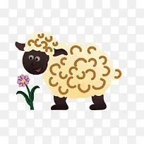 卡通山羊吃草-空若网 卡通山羊吃草-空若网