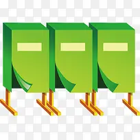 垃圾箱装饰矢量素材-空若网 垃圾箱装饰矢量素材-空若网