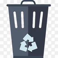 矢量扁平化垃圾箱回收站-空若网 矢量扁平化垃圾箱回收站-空若网