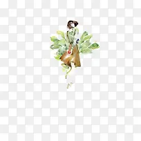 水彩墨人物-空若网 水彩墨人物-空若网