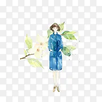 装饰水彩墨人物-空若网 装饰水彩墨人物-空若网