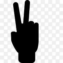 计数两手指图标-空若网 计数两手指图标-空若网