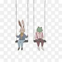 做秋千的动物-空若网 做秋千的动物-空若网