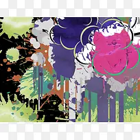 五颜六色的墨迹背景-空若网 五颜六色的墨迹背景-空若网