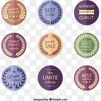 9款复古圆形促销标签矢量图-空若网 9款复古圆形促销标签矢量图-空若网