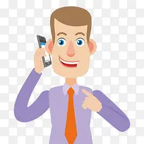 矢量正在打电话的人-空若网 矢量正在打电话的人-空若网