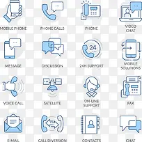 通讯按钮图标设计矢量素材-空若网 通讯按钮图标设计矢量素材-空若网