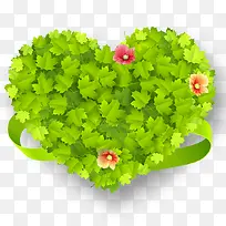 心形小草装饰-空若网 心形小草装饰-空若网