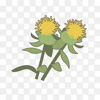 矢量卡通扁平化菊花植物-空若网 矢量卡通扁平化菊花植物-空若网