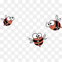 橙色卡通蜜蜂装饰图案-空若网 橙色卡通蜜蜂装饰图案-空若网