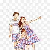 温馨家庭人物插画-空若网 温馨家庭人物插画-空若网