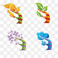 炫彩卡通树矢量-空若网 炫彩卡通树矢量-空若网