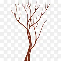 简约棕色大树-空若网 简约棕色大树-空若网