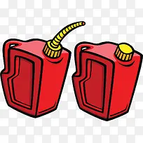 红色石油油罐插画-空若网 红色石油油罐插画-空若网