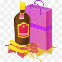 卡通红酒素材-空若网 卡通红酒素材-空若网