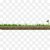 榆木树干小草装饰-空若网 榆木树干小草装饰-空若网