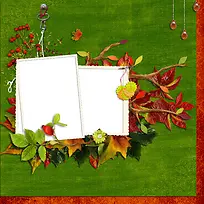 叶子果子相框边框-空若网 叶子果子相框边框-空若网