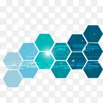 矢量蓝色数据蜂窝-空若网 矢量蓝色数据蜂窝-空若网