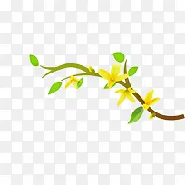 黄花 树枝-空若网 黄花 树枝-空若网