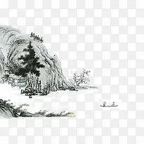 手绘山景画-空若网 手绘山景画-空若网