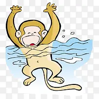 水中的猴子-空若网 水中的猴子-空若网