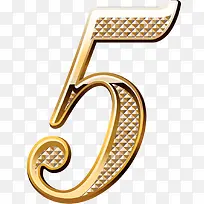 黄色钻石5数字装饰-空若网 黄色钻石5数字装饰-空若网