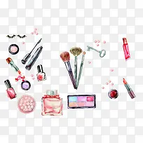 化妆品手绘图案免抠下载-空若网 化妆品手绘图案免抠下载-空若网