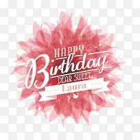 生日-装饰图案和快乐,生日字体设计-空若网 生日-装饰图案和快乐,生日字体设计-空若网