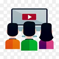 看电视的人们-空若网 看电视的人们-空若网