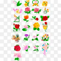 黄色花朵矢量图-空若网 黄色花朵矢量图-空若网