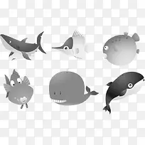 鱼矢量素材-空若网 鱼矢量素材-空若网