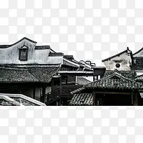 手绘中式建筑群-空若网 手绘中式建筑群-空若网