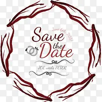 圆形拼接树枝边框-空若网 圆形拼接树枝边框-空若网