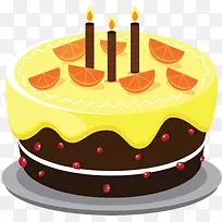 橙子装饰生日蛋糕-空若网 橙子装饰生日蛋糕-空若网