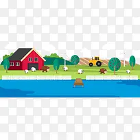 扁平化草地牧场-空若网 扁平化草地牧场-空若网