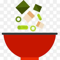 红色扁平化饭碗-空若网 红色扁平化饭碗-空若网