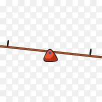 儿童节橙色跷跷板-空若网 儿童节橙色跷跷板-空若网