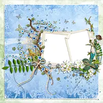 绿色叶子树枝相框-空若网 绿色叶子树枝相框-空若网