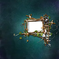 复古树枝相框-空若网 复古树枝相框-空若网