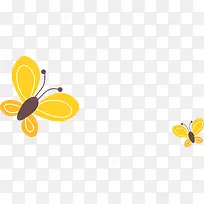 黄色手绘蝴蝶-空若网 黄色手绘蝴蝶-空若网