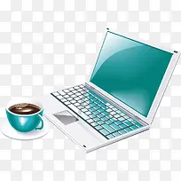 笔记本电脑与咖啡-空若网 笔记本电脑与咖啡-空若网