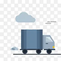 卡通扁平化小货车-空若网 卡通扁平化小货车-空若网